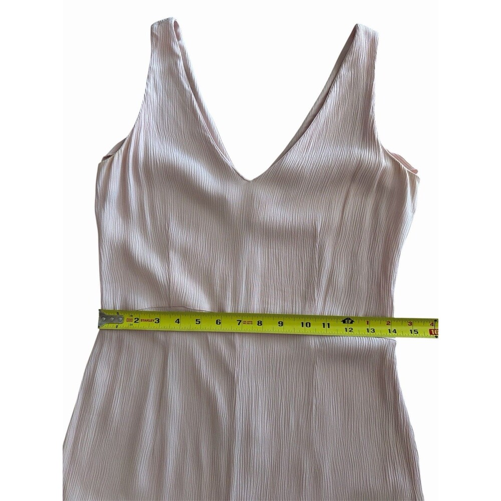 Massimo Dutti Blush Pink Jumpsuit Sleeveless V-Neck Wide Leg US 4 EU 36 - Picture 8 of 13